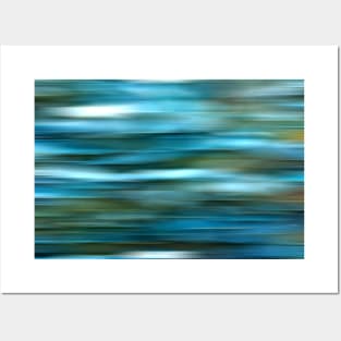 Abstract Blue Water Texture Posters and Art